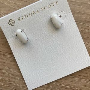 COPY - Kendra Scott White Betty Earrings in silver setting